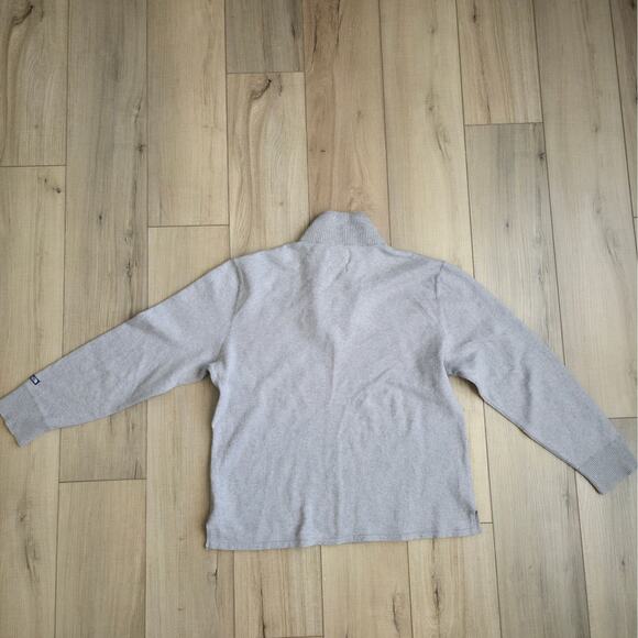 The North Face Cotton Wool Blend 1/4 Zip Gray Pullover Sweater Men Sz L - Picture 3 of 10